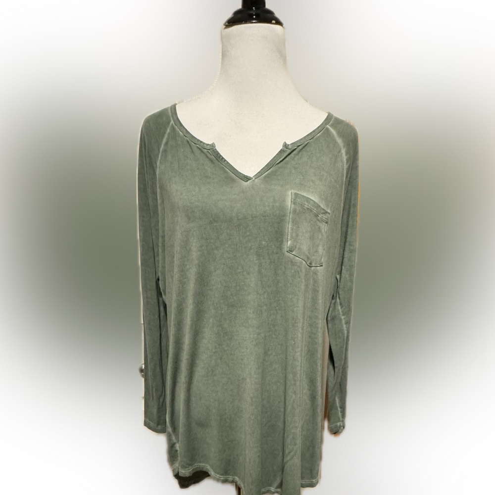 LS Notched Neck Shirt